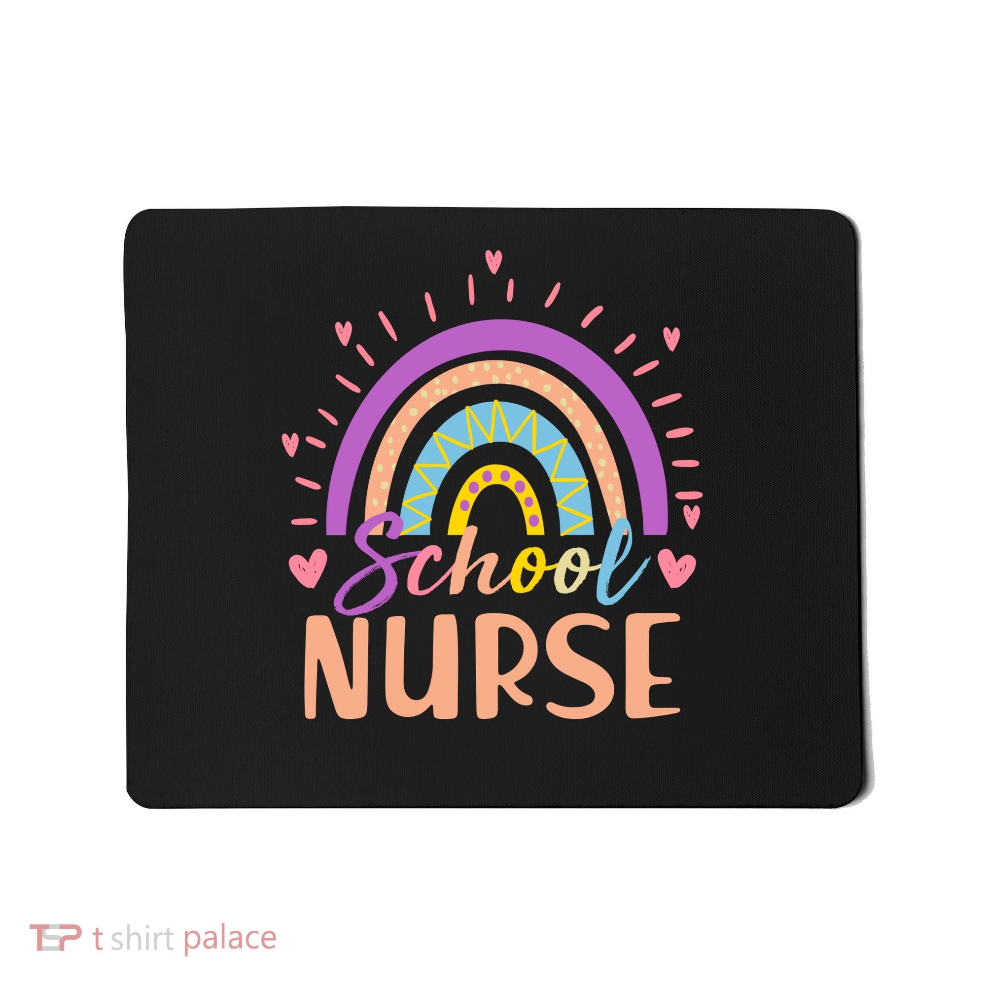 Cute Rainbow School Nurse Mousepad