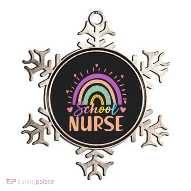 Cute Rainbow School Nurse Ornament