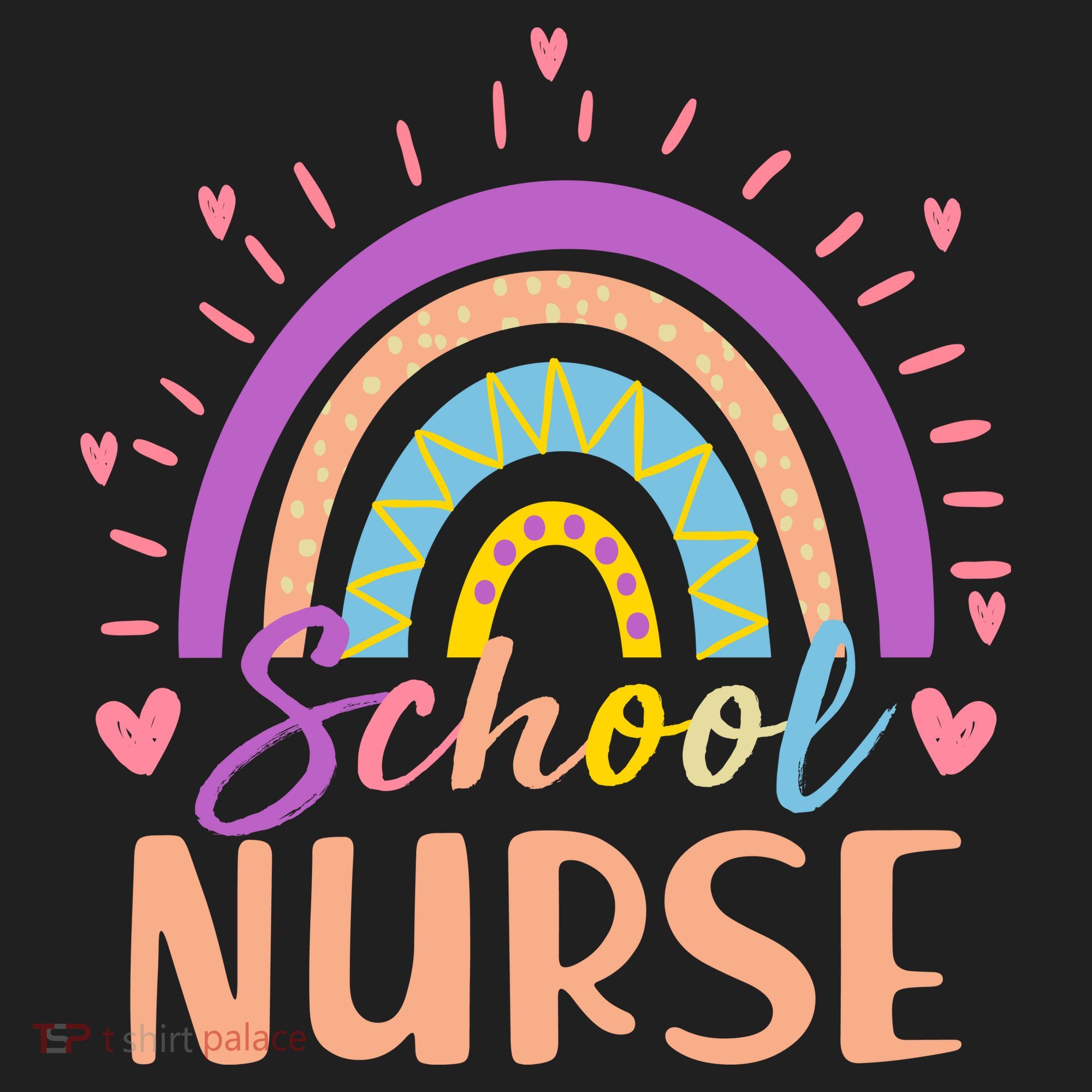 Cute Rainbow School Nurse Hat