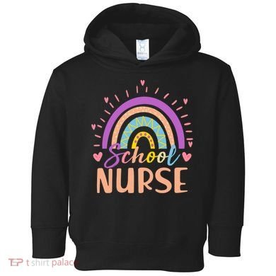 Cute Rainbow School Nurse Toddler Hoodie