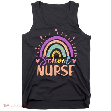 Cute Rainbow School Nurse Tank Top