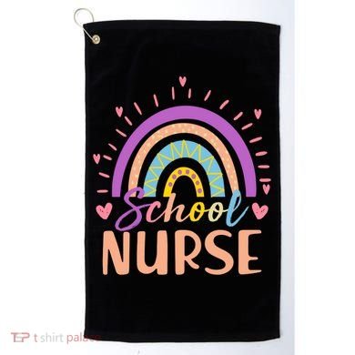 Cute Rainbow School Nurse Golf Towel
