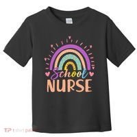 Cute Rainbow School Nurse Toddler T-Shirt thumb 0