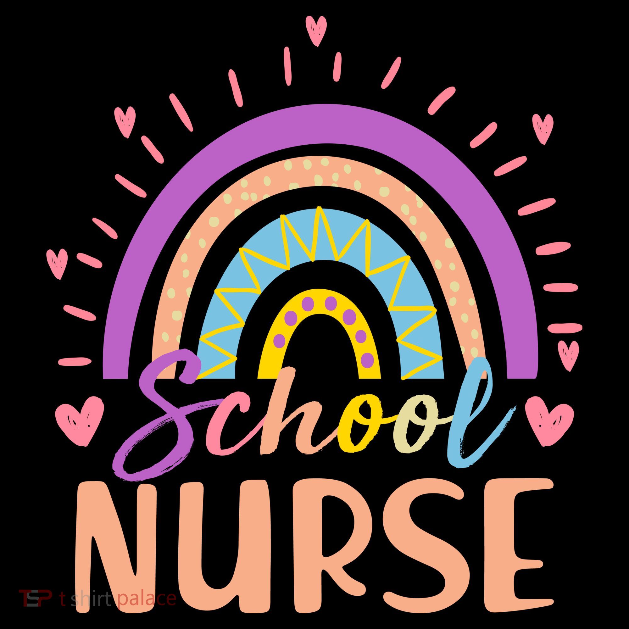 Cute Rainbow School Nurse Visor