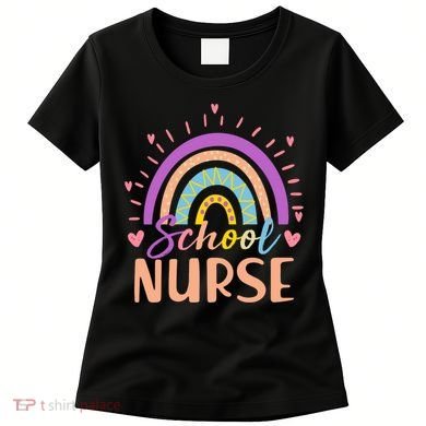Cute Rainbow School Nurse Women's T-Shirt