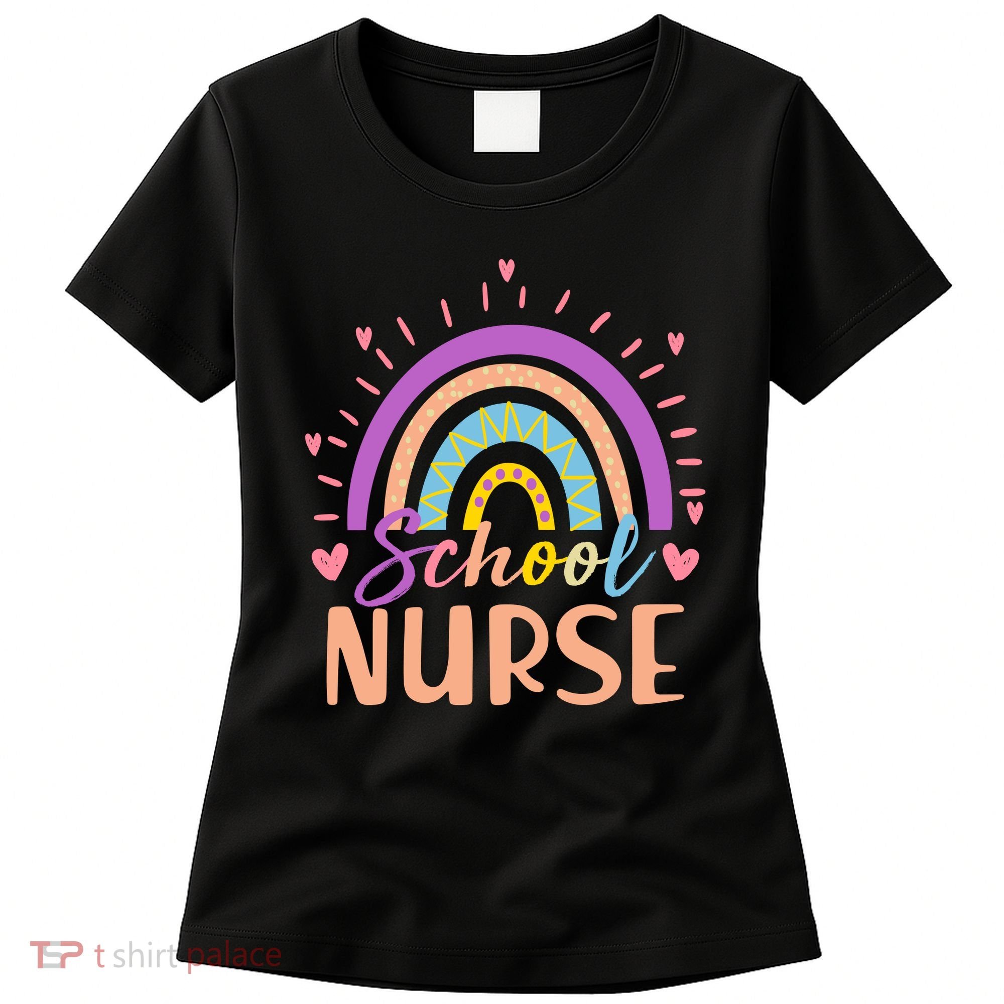 Cute Rainbow School Nurse Women's T-Shirt