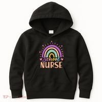 Cute Rainbow School Nurse Kids Hoodie thumb 0