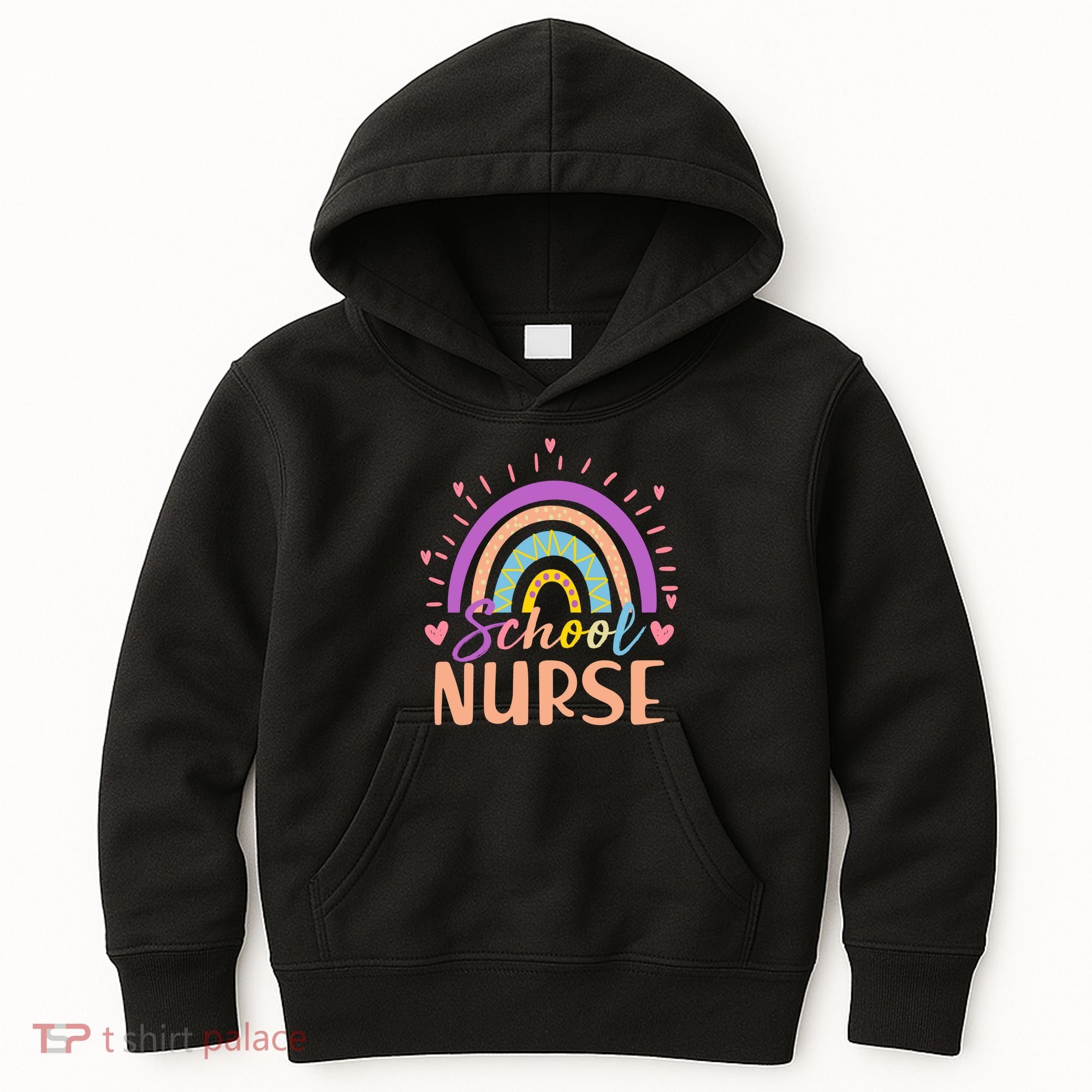 Cute Rainbow School Nurse Kids Hoodie