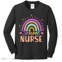 Cute Rainbow School Nurse Kids Long Sleeve Shirt thumb 0