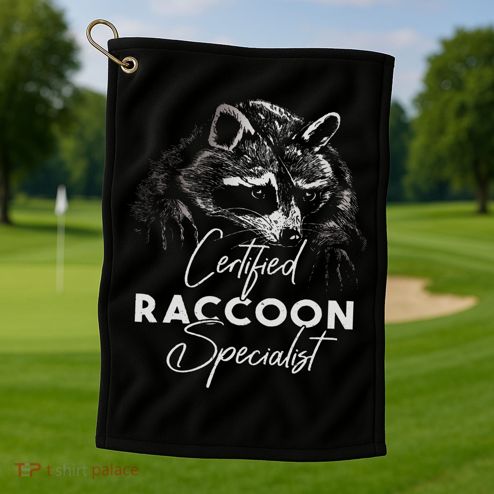Certified Raccoon Specialist Golf Towel