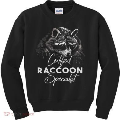 Certified Raccoon Specialist Kids Sweatshirt