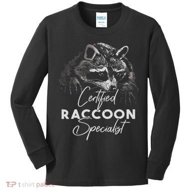 Certified Raccoon Specialist Kids Long Sleeve Shirt