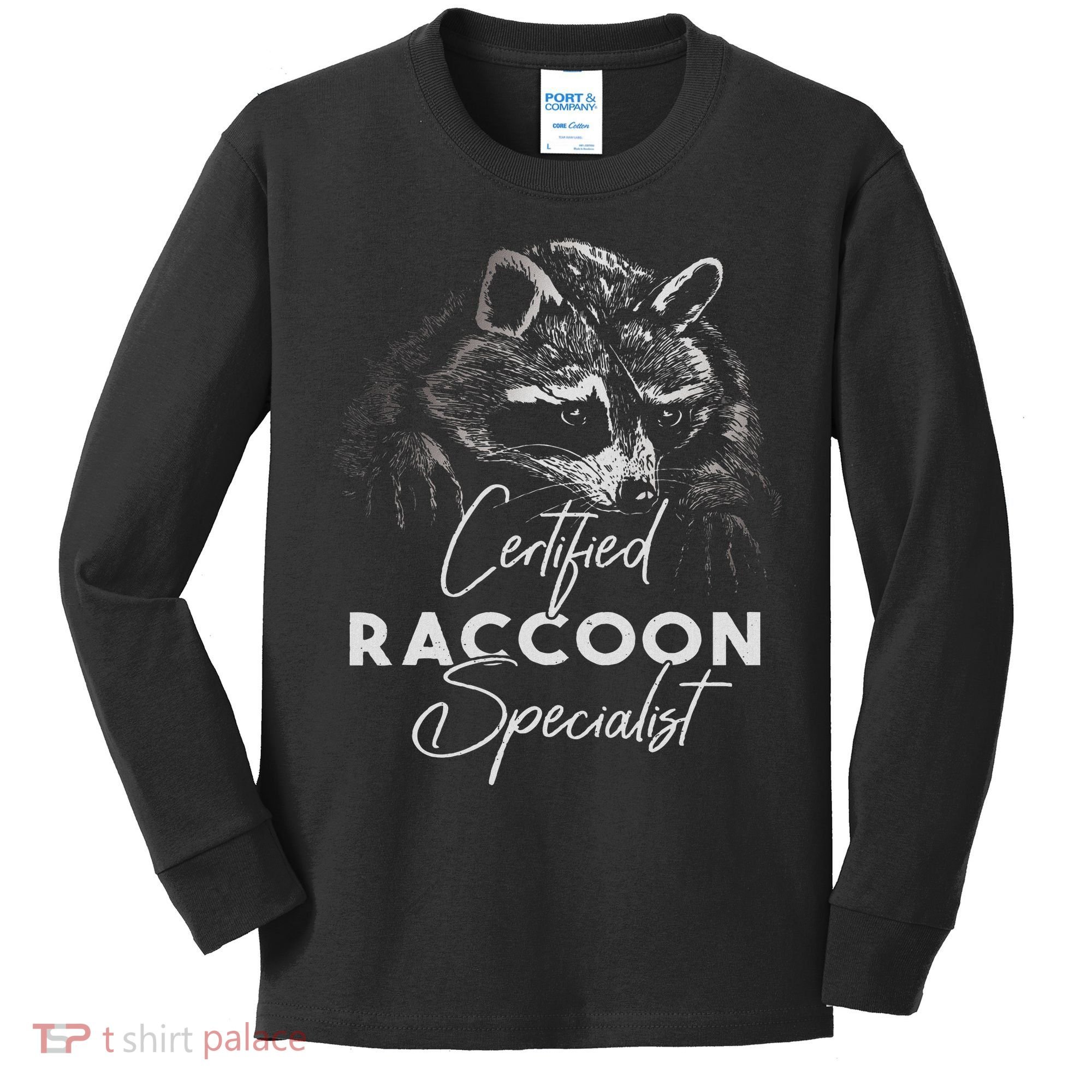 Certified Raccoon Specialist Kids Long Sleeve Shirt