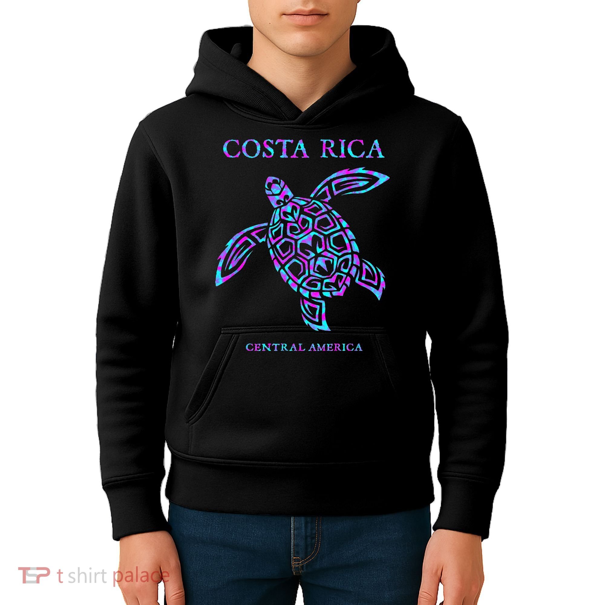 Costa Rica Sea Turtle Girls Kids Hoodie