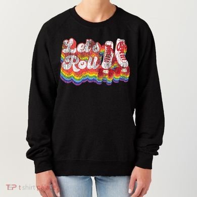 Cool Roller Skating Skate Girl 1970S Retro Women's Sweatshirt