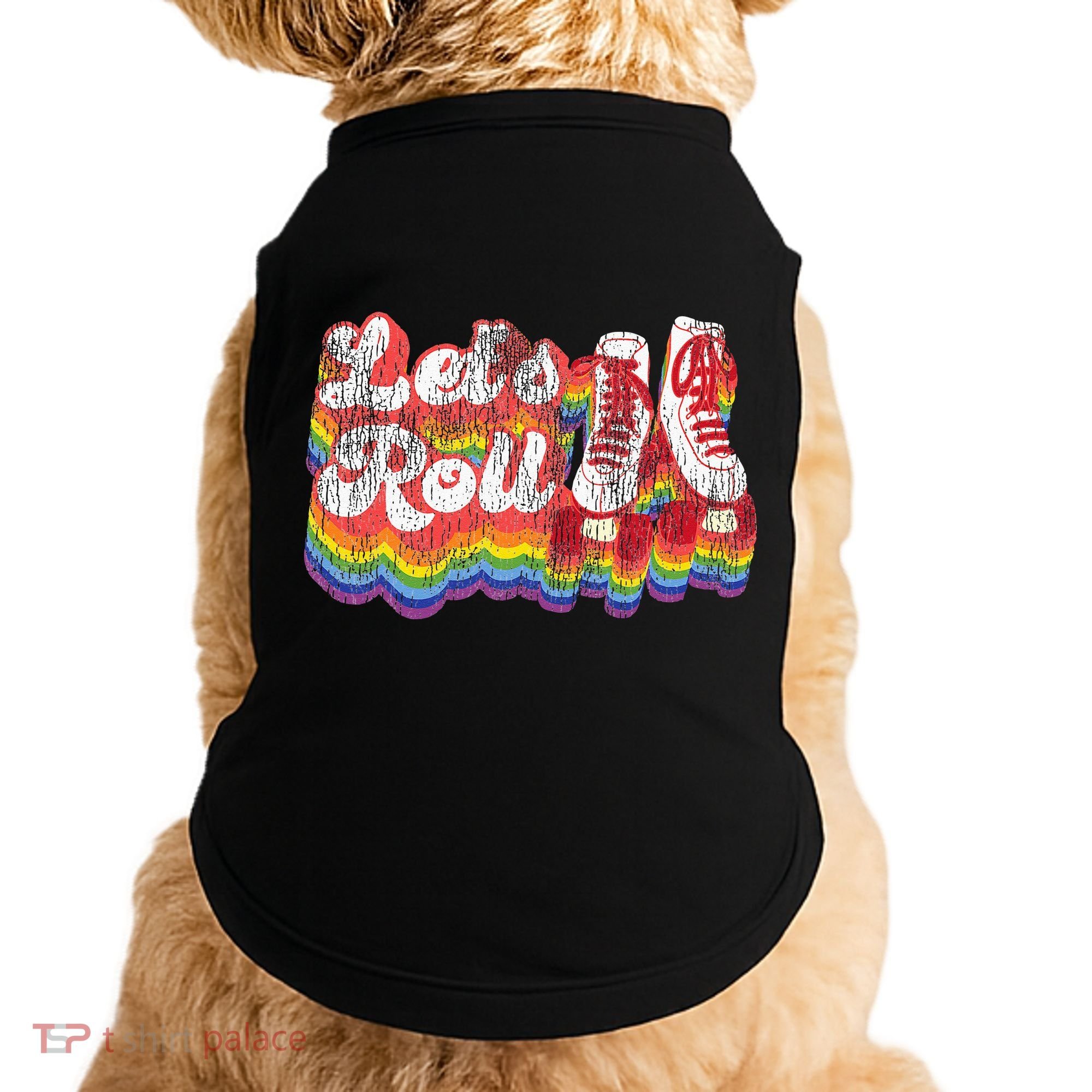 Cool Roller Skating Skate Girl 1970S Retro Doggie Tank