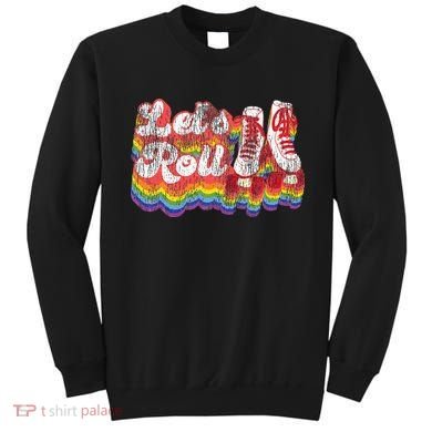 Cool Roller Skating Skate Girl 1970S Retro Sweatshirt