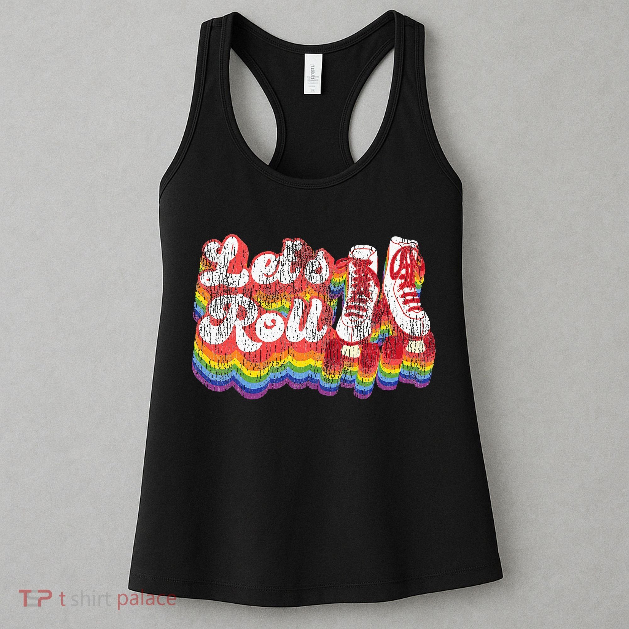 Cool Roller Skating Skate Girl 1970S Retro Women's Tank Top