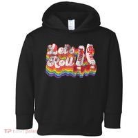 Cool Roller Skating Skate Girl 1970S Retro Toddler Hoodie thumb 0