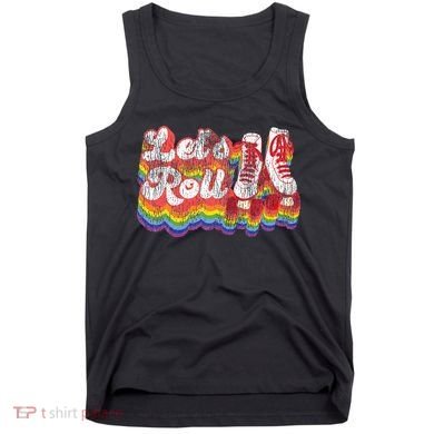 Cool Roller Skating Skate Girl 1970S Retro Tank Top