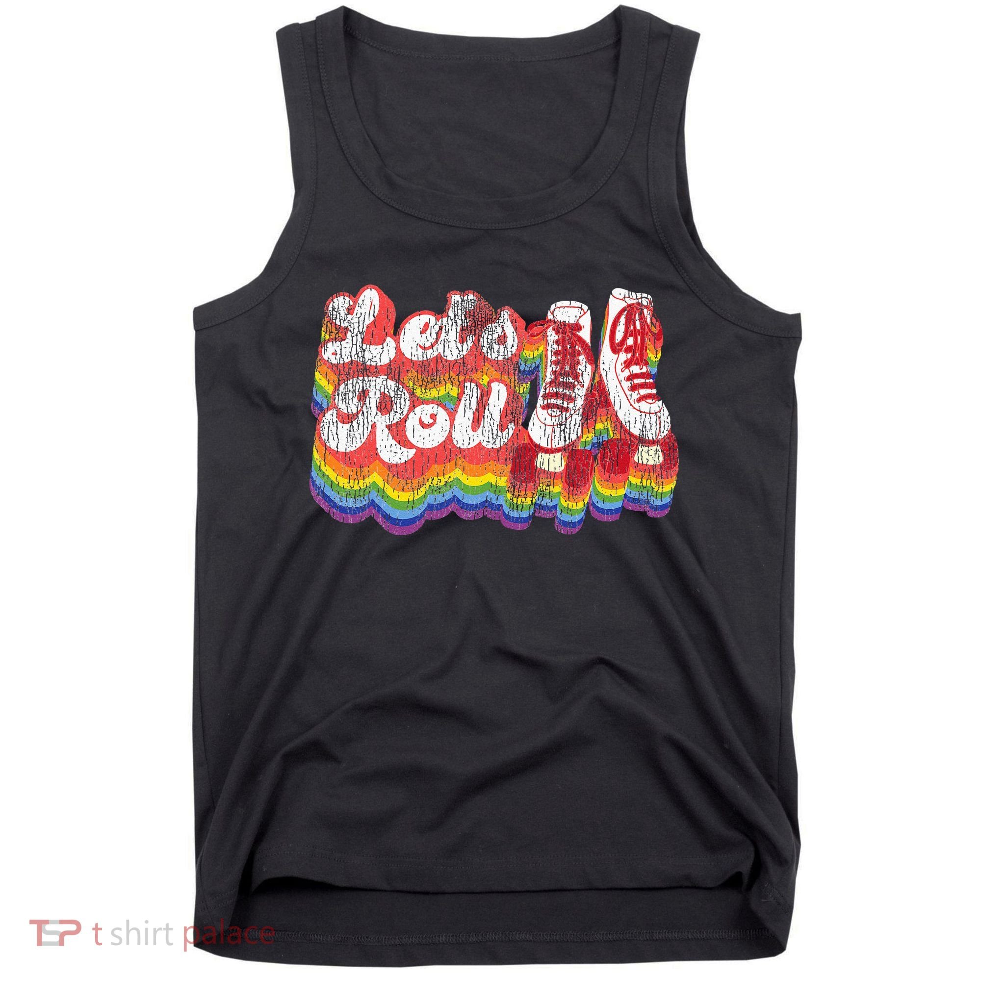 Cool Roller Skating Skate Girl 1970S Retro Tank Top