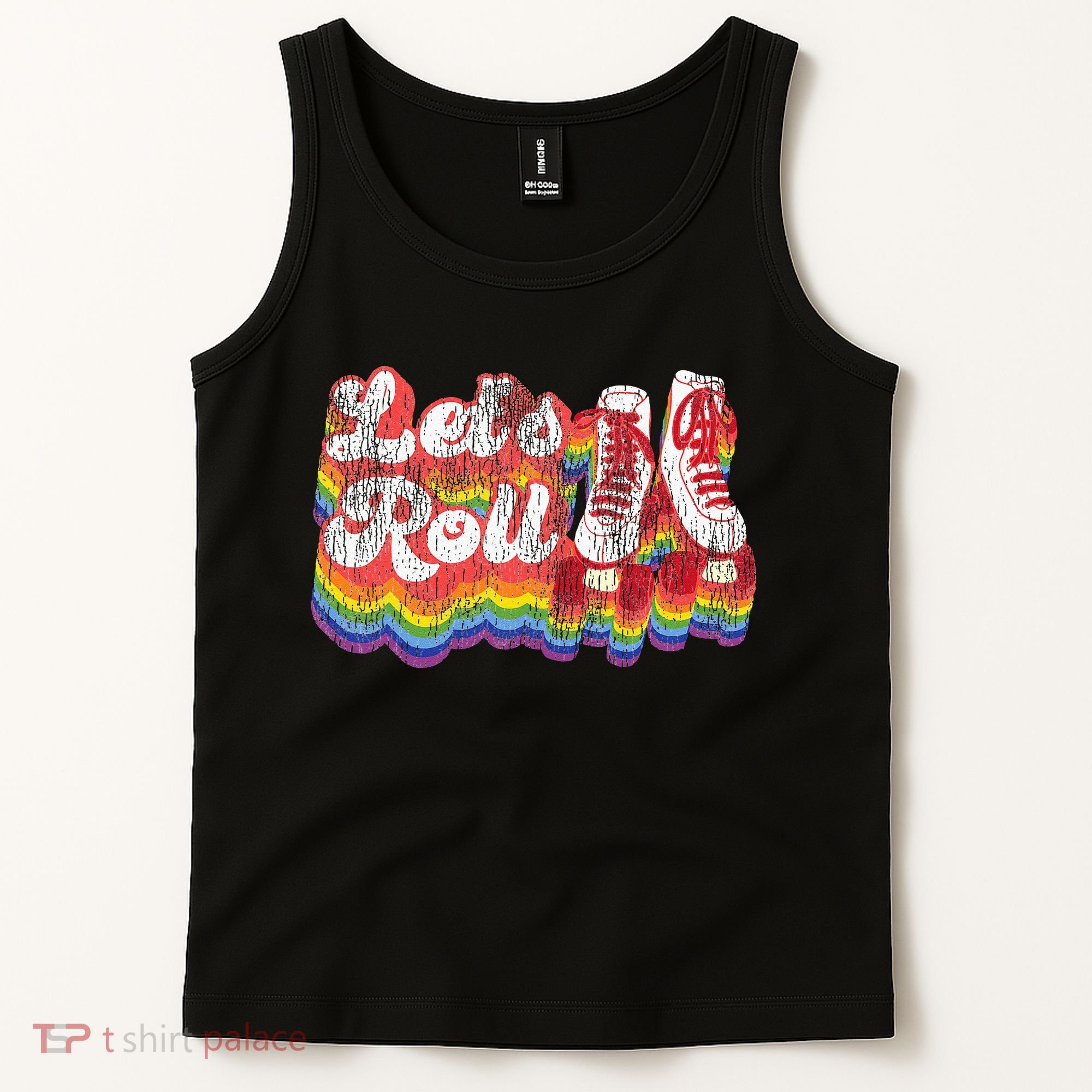 Cool Roller Skating Skate Girl 1970S Retro Tank Top