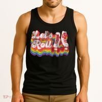 Cool Roller Skating Skate Girl 1970S Retro Tank Top thumb 3