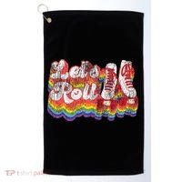 Cool Roller Skating Skate Girl 1970S Retro Golf Towel thumb 0