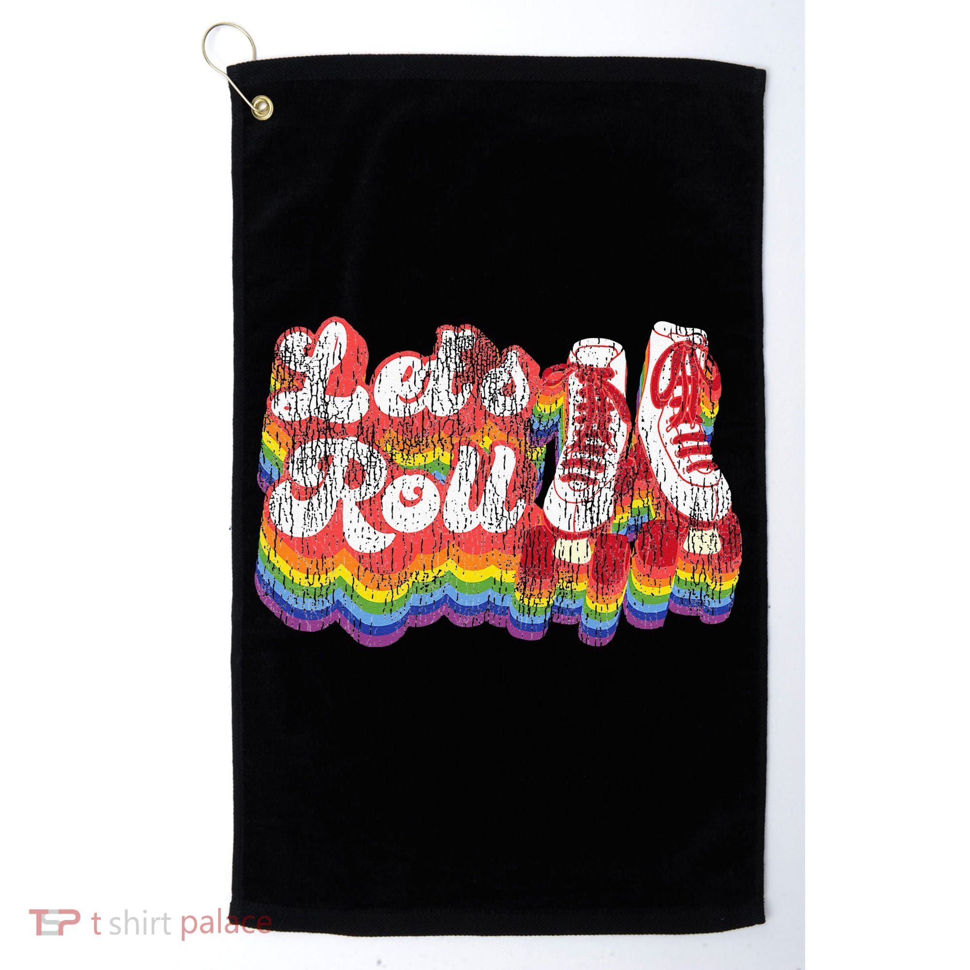 Cool Roller Skating Skate Girl 1970S Retro Golf Towel