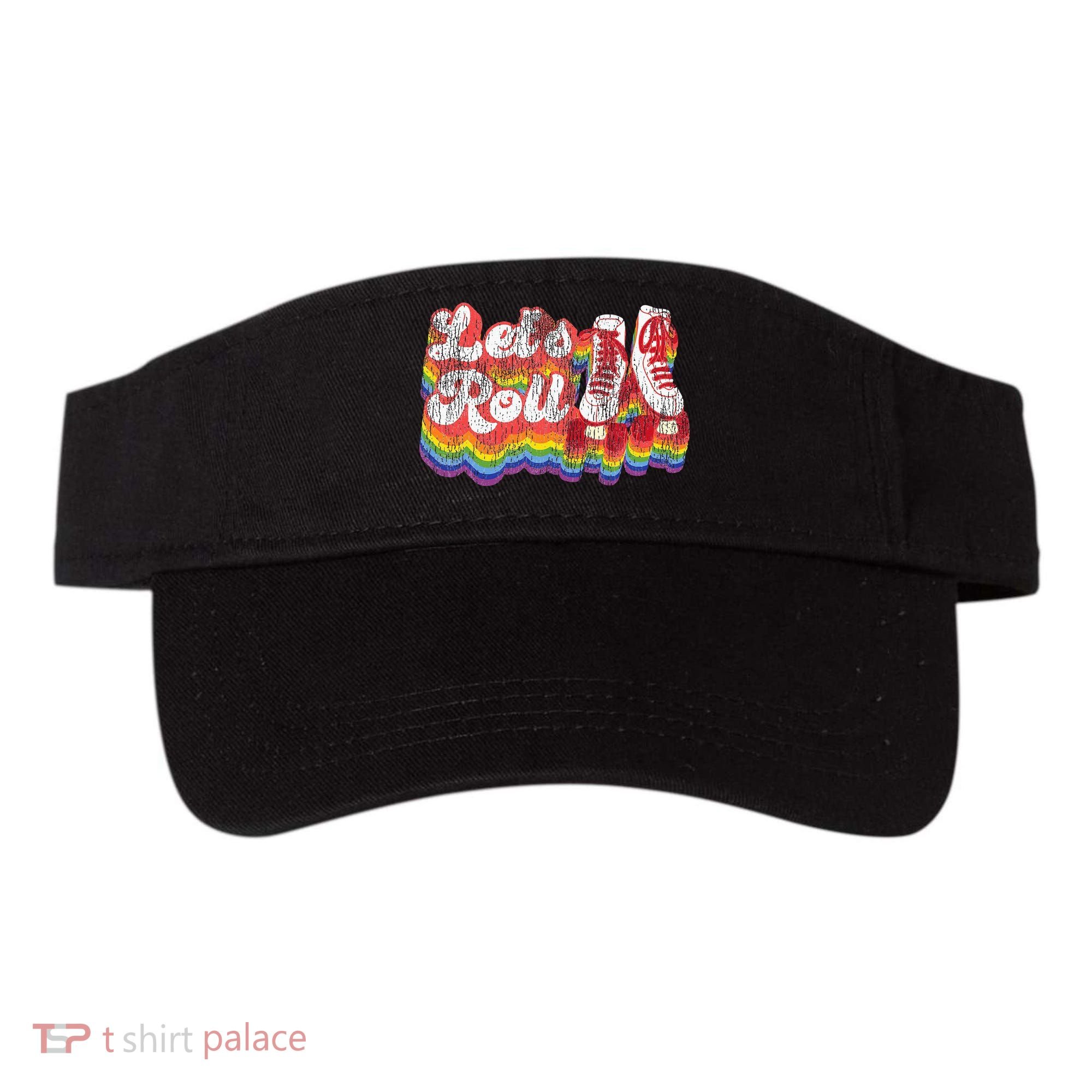 Cool Roller Skating Skate Girl 1970S Retro Visor