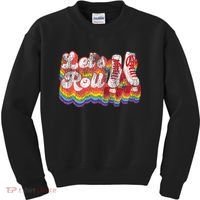 Cool Roller Skating Skate Girl 1970S Retro Kids Sweatshirt thumb 0