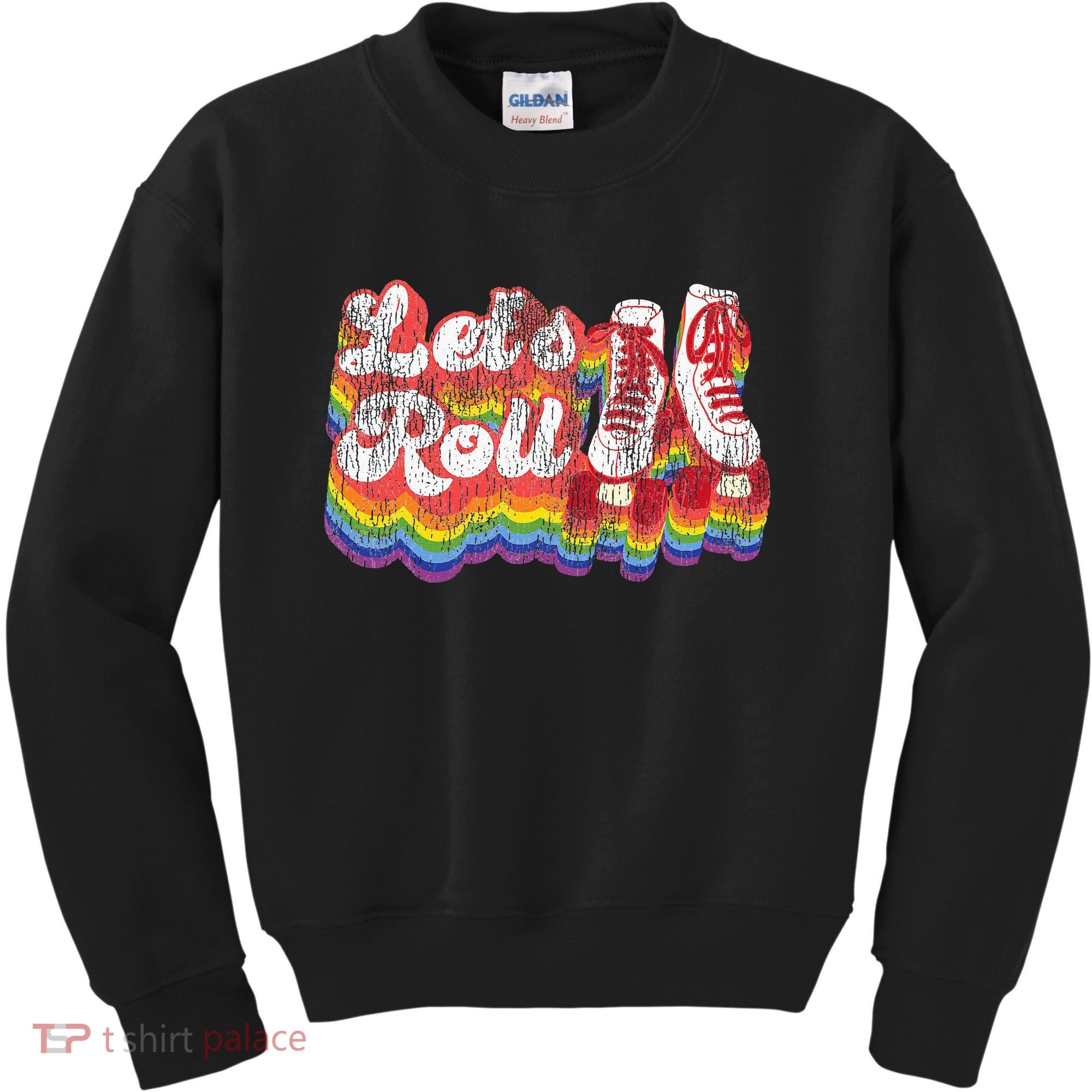 Cool Roller Skating Skate Girl 1970S Retro Kids Sweatshirt