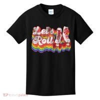 Cool Roller Skating Skate Girl 1970S Retro Kids T-Shirt thumb 0