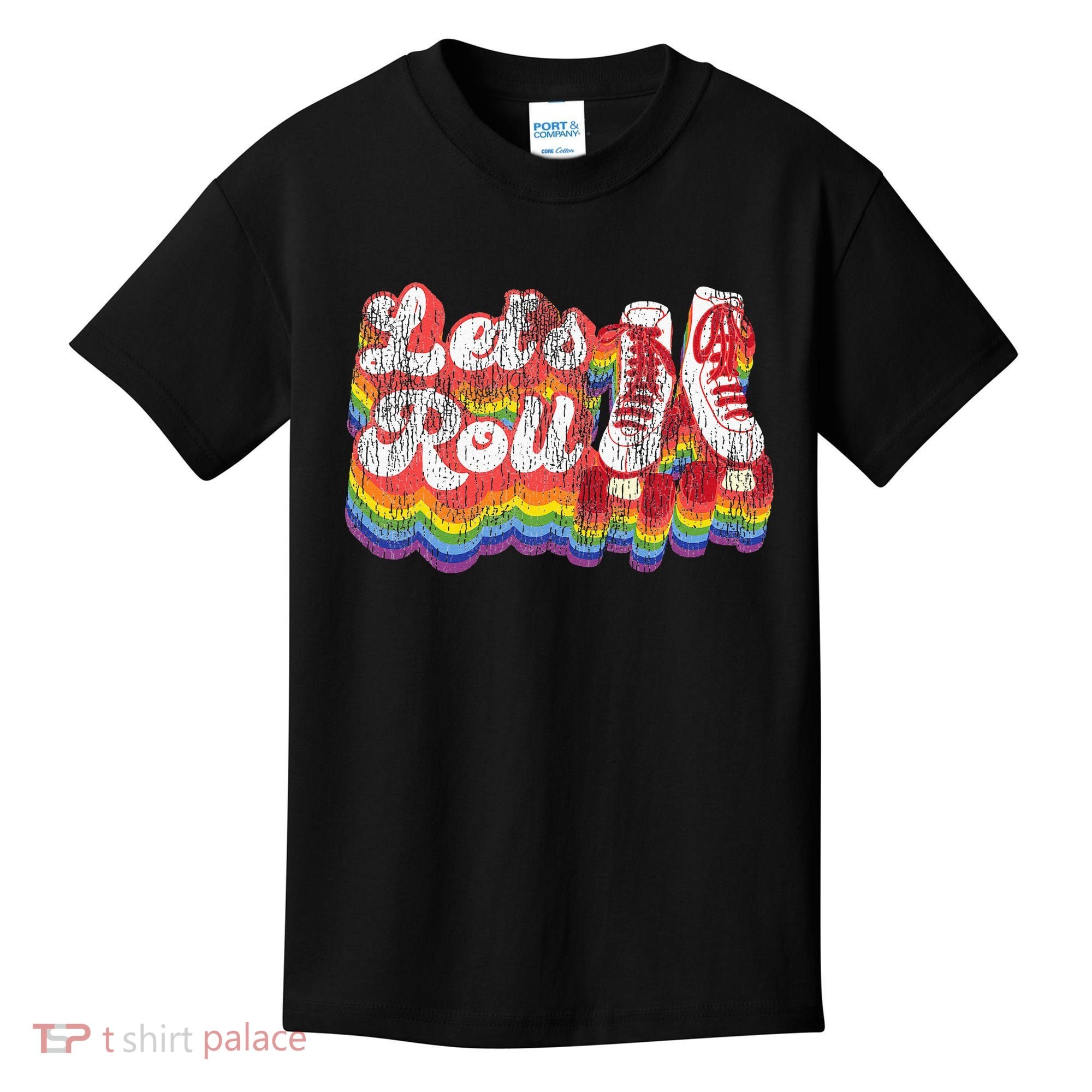 Cool Roller Skating Skate Girl 1970S Retro Kids T-Shirt