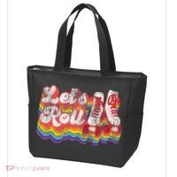 Cool Roller Skating Skate Girl 1970S Retro Tote Bag thumb 3
