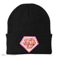 Cute Retro Super Mom Gift For Mother Beanie thumb 0
