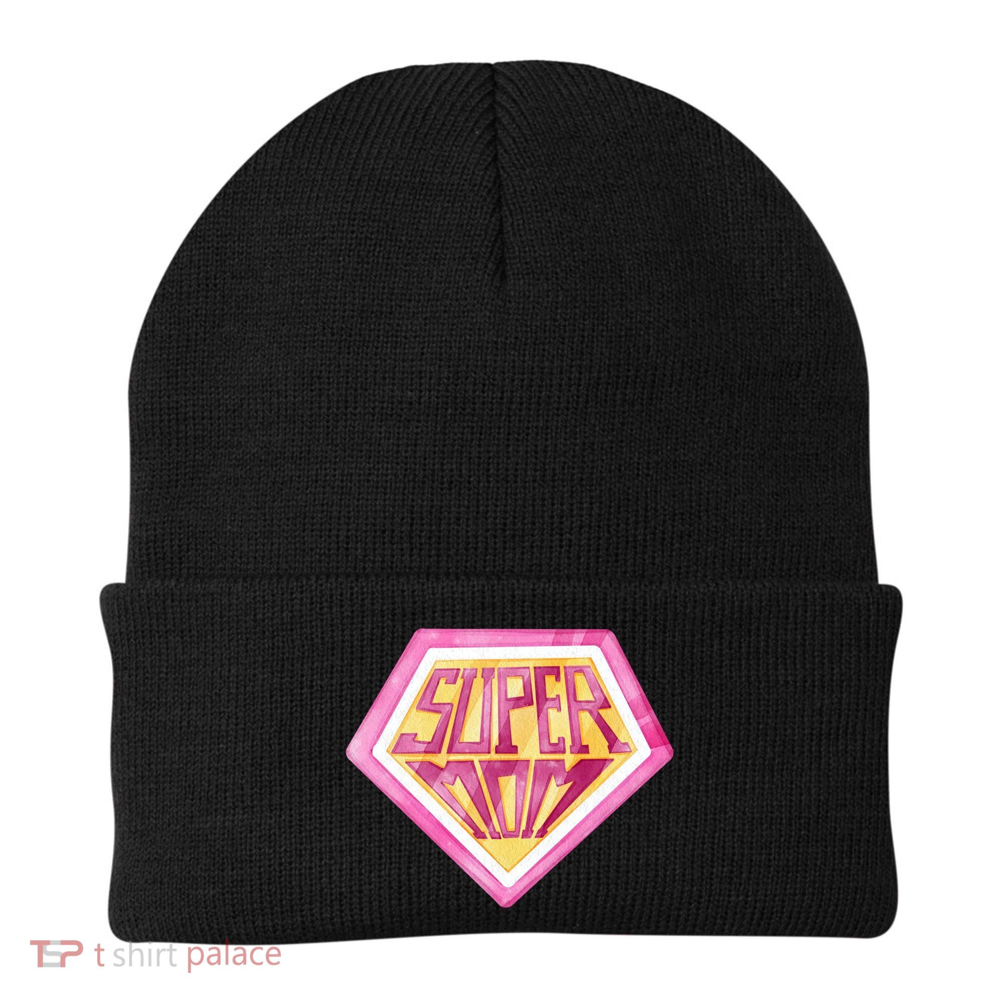 Cute Retro Super Mom Gift For Mother Beanie