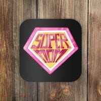 Cute Retro Super Mom Gift For Mother Coaster thumb 0