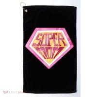 Cute Retro Super Mom Gift For Mother Golf Towel thumb 0