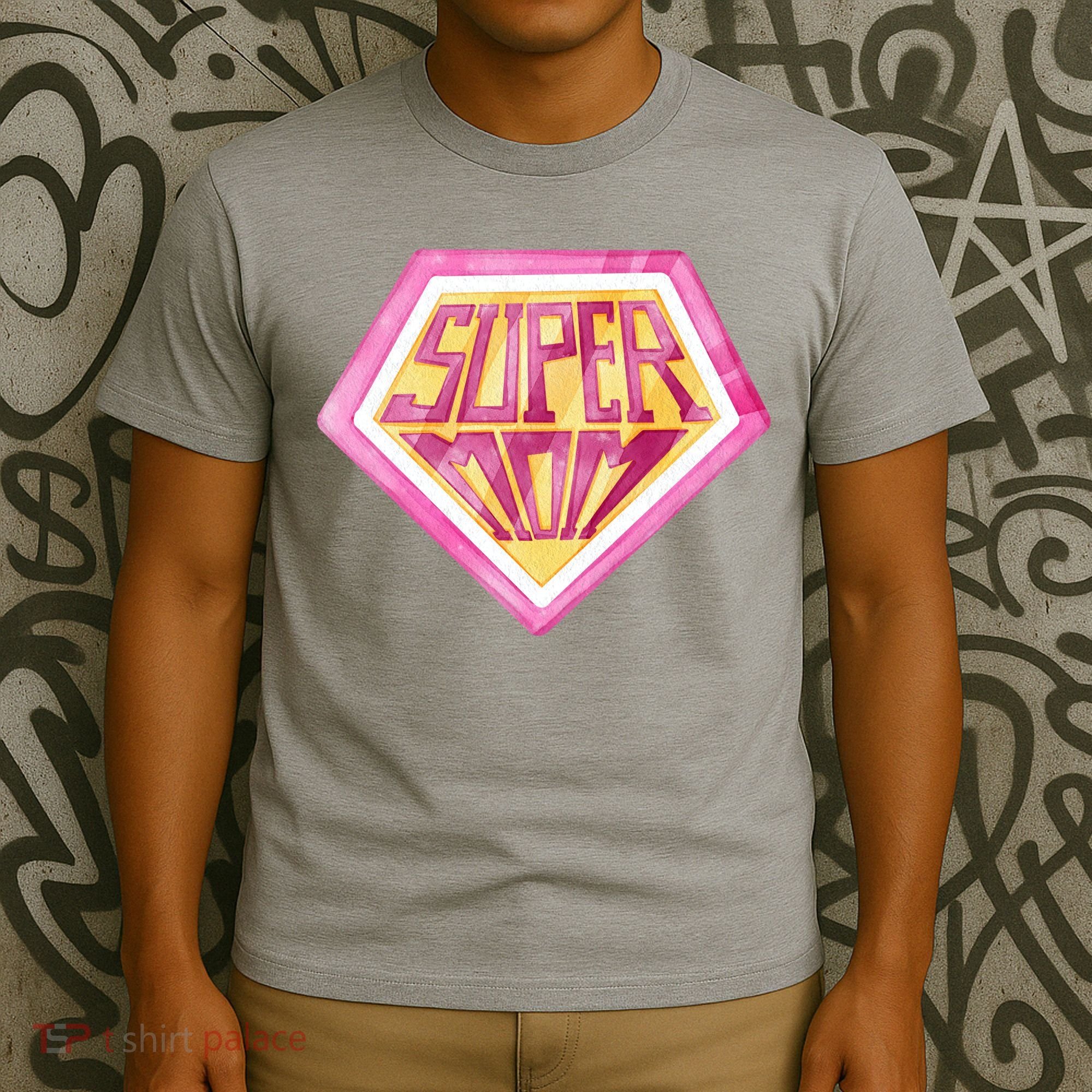 Cute Retro Super Mom Gift For Mother T-Shirt