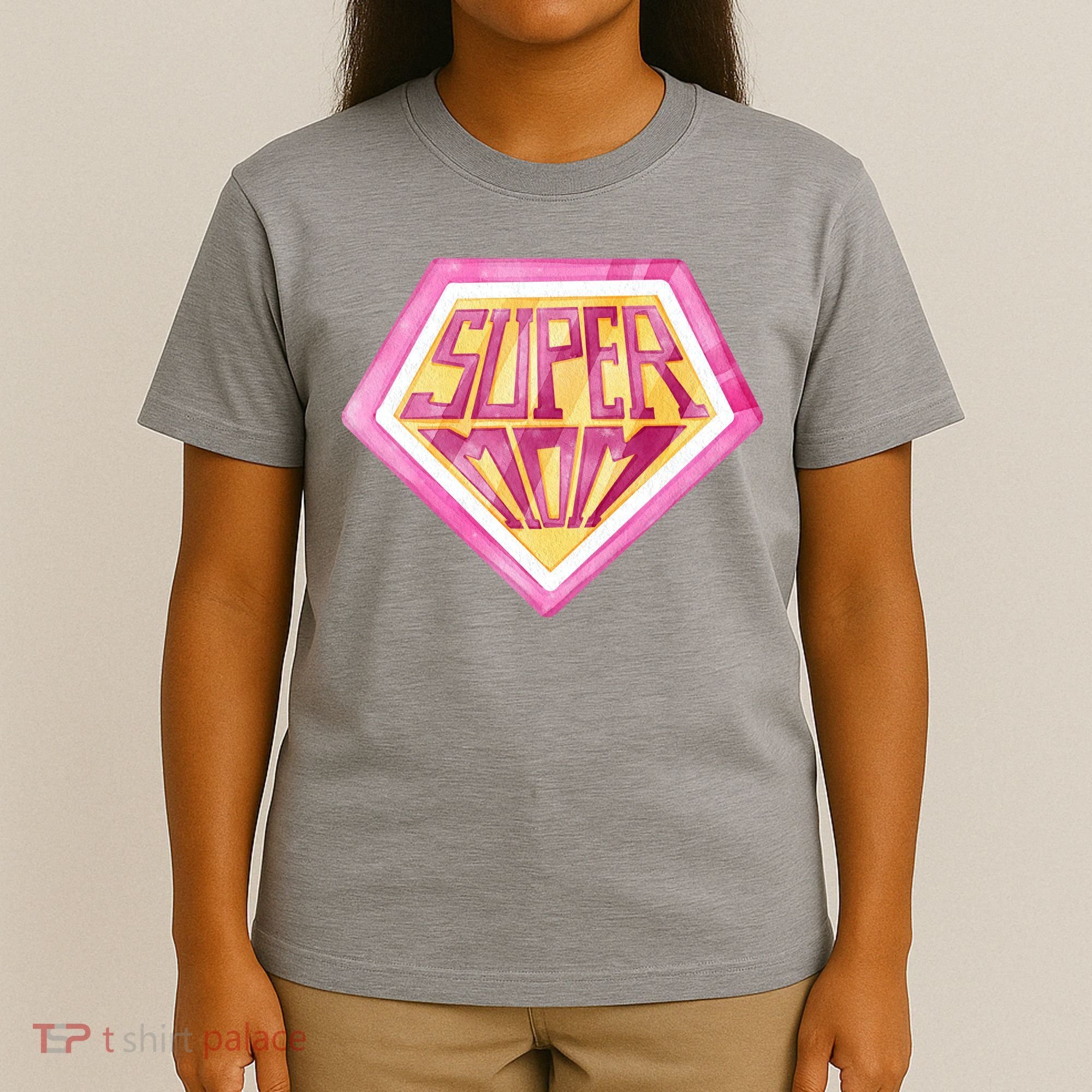 Cute Retro Super Mom Gift For Mother T-Shirt