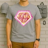 Cute Retro Super Mom Gift For Mother T-Shirt thumb 6