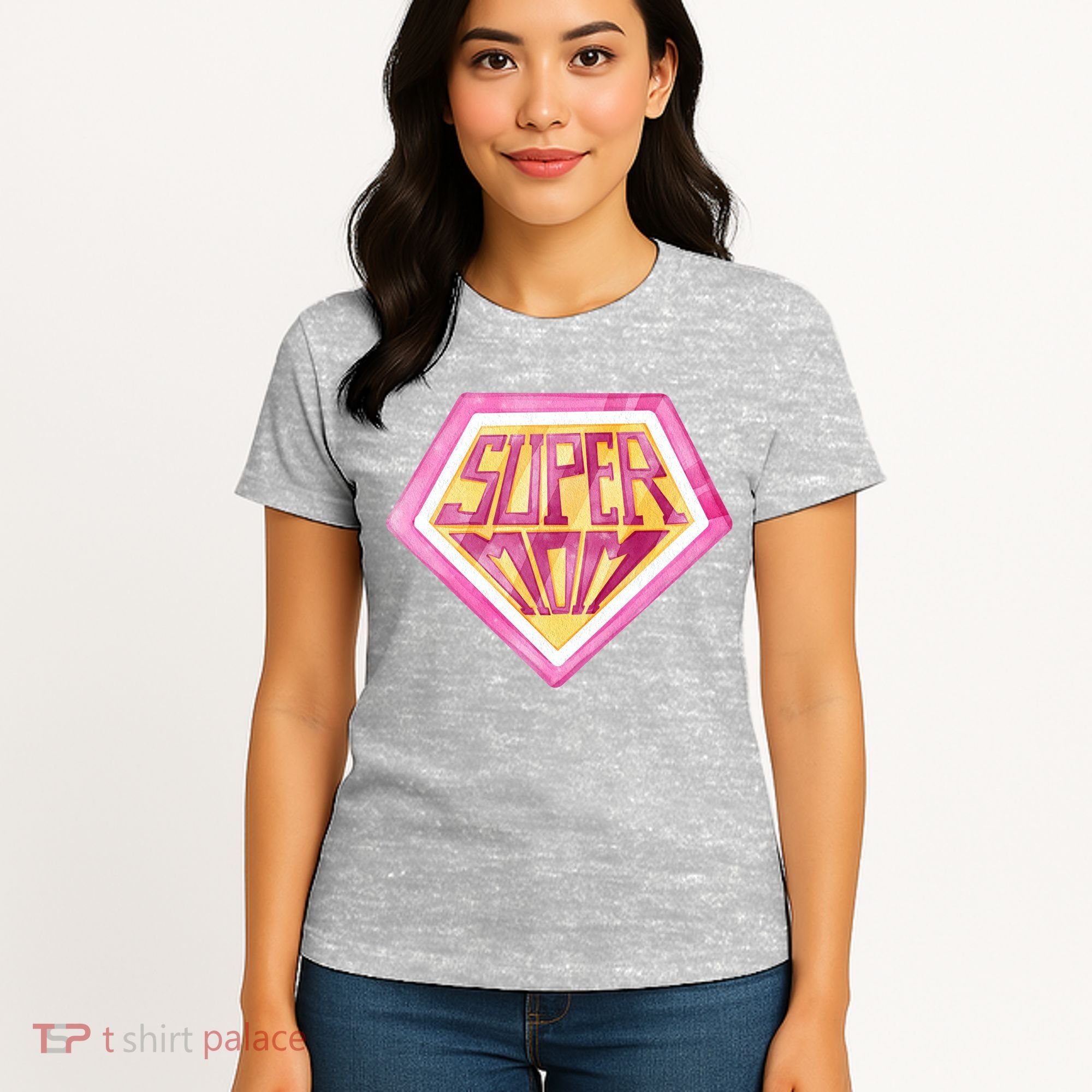 Cute Retro Super Mom Gift For Mother Women's T-Shirt