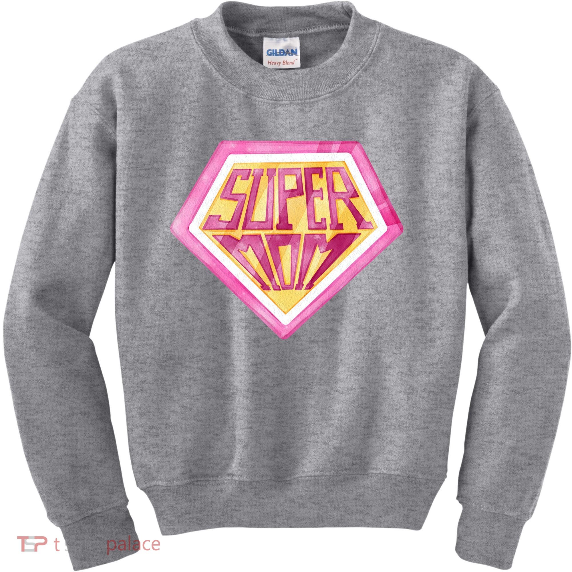 Cute Retro Super Mom Gift For Mother Kids Sweatshirt