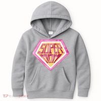 Cute Retro Super Mom Gift For Mother Kids Hoodie thumb 0