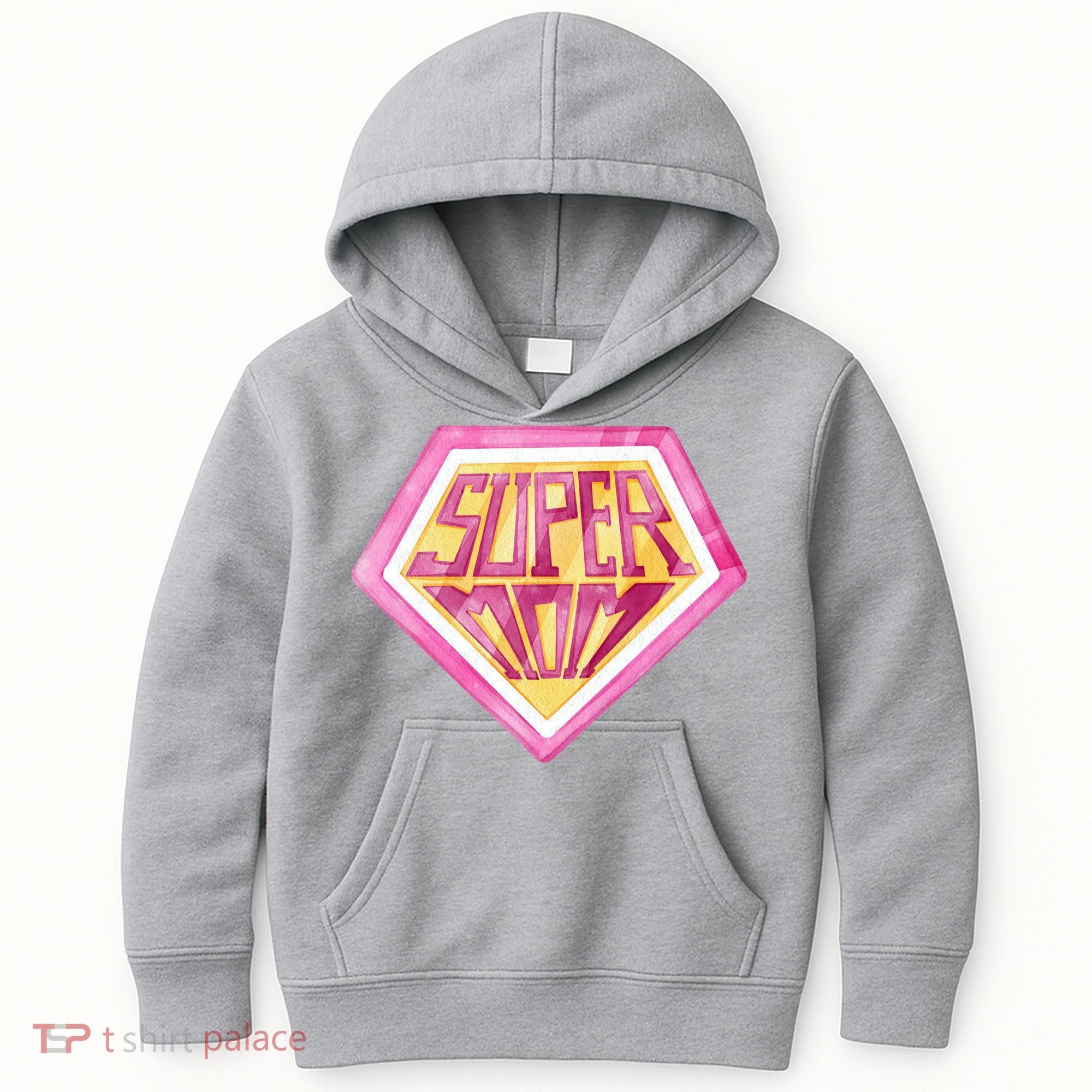 Cute Retro Super Mom Gift For Mother Kids Hoodie