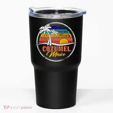 Cozumel Retro Sunset Tumbler