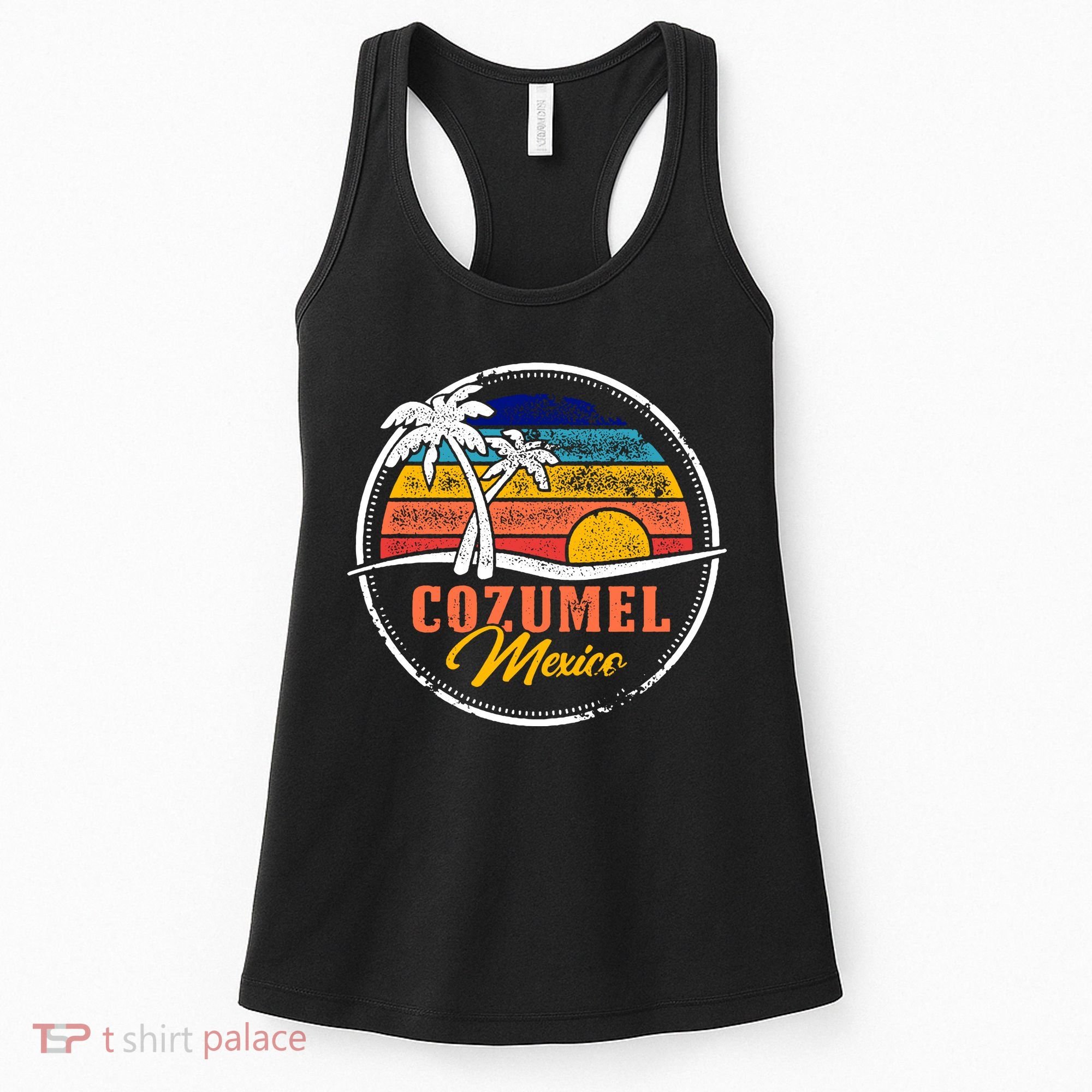 Cozumel Retro Sunset Women's Tank Top