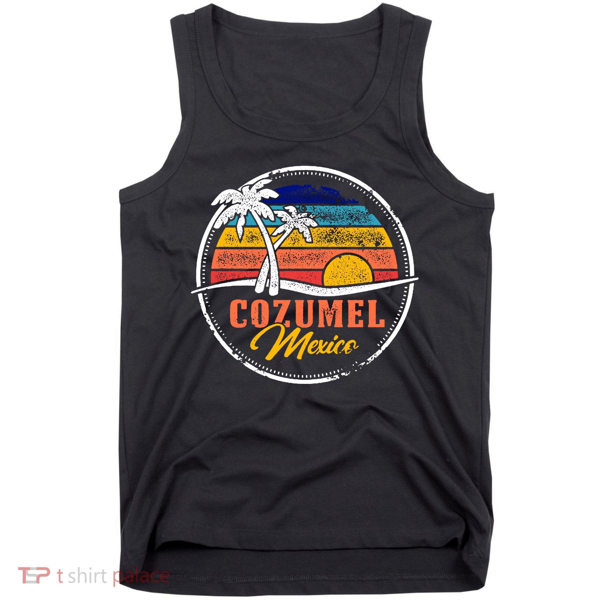 Cozumel Retro Sunset Tank Top