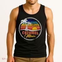 Cozumel Retro Sunset Tank Top thumb 3